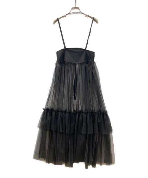 AULA AILA（アウラアイラ）AULA AILA (アウラアイラ) 2WAY TULLE TIERED SKIRT ブラック サイズ:1の古着・服飾アイテム
