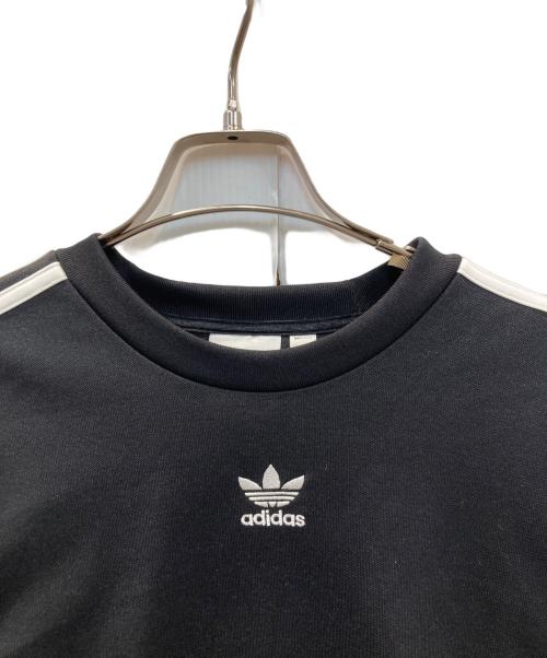 adidas（アディダス）adidas (アディダス) クラシックス カットライン クルーネックスウェット ブラック サイズ:Lの古着・服飾アイテム