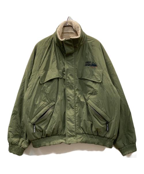 FIRST DOWN（ファーストダウン）FIRST DOWN (ファーストダウン) リバーシブルボアジャケット カーキ サイズ:Mの古着・服飾アイテム