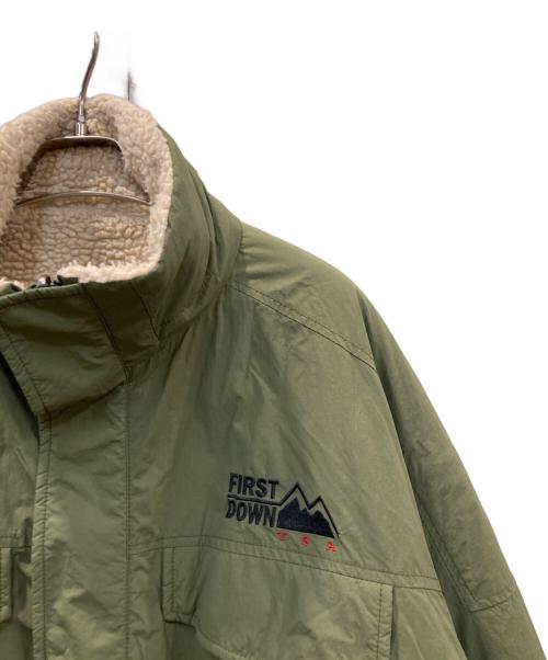 FIRST DOWN（ファーストダウン）FIRST DOWN (ファーストダウン) リバーシブルボアジャケット カーキ サイズ:Mの古着・服飾アイテム