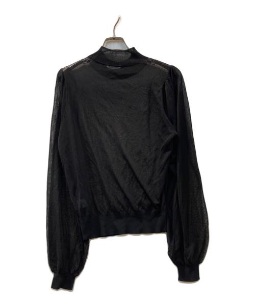 EVERYDAY I LIKE.（エヴリデイ アイ ライク）EVERYDAY I LIKE. (エヴリデイ アイ ライク) Silk Sheer Puff ニット ブラック サイズ:-の古着・服飾アイテム