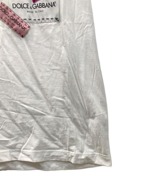 DOLCE & GABBANA（ドルチェ＆ガッバーナ）DOLCE & GABBANA (ドルチェ＆ガッバーナ) ロゴパッチTシャツ ホワイト サイズ:40の古着・服飾アイテム
