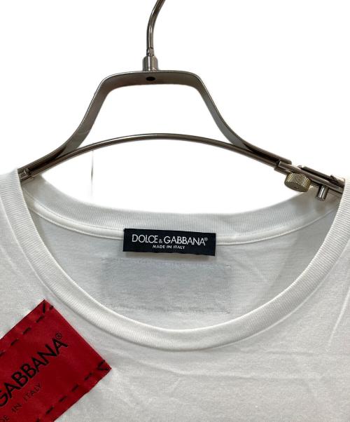 DOLCE & GABBANA（ドルチェ＆ガッバーナ）DOLCE & GABBANA (ドルチェ＆ガッバーナ) ロゴパッチTシャツ ホワイト サイズ:40の古着・服飾アイテム