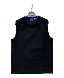 DESCENTE GOLF（デサントゴルフ）の古着「ラッセルメッシュ ニットベスト」｜ブラック