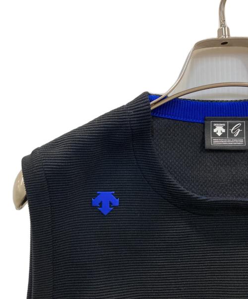 DESCENTE GOLF（デサントゴルフ）DESCENTE GOLF (デサントゴルフ) ラッセルメッシュ ニットベスト ブラック サイズ:Lの古着・服飾アイテム