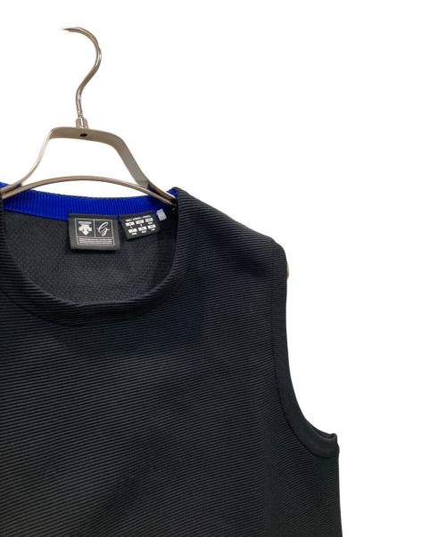 DESCENTE GOLF（デサントゴルフ）DESCENTE GOLF (デサントゴルフ) ラッセルメッシュ ニットベスト ブラック サイズ:Lの古着・服飾アイテム