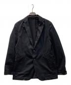 HIDE AWAYS NICOLEハイダウェイ二コル）の古着「コットンストレッチサテンジャケット」｜ブラック