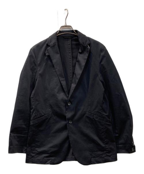 HIDE AWAYS NICOLE（ハイダウェイ二コル）HIDE AWAYS NICOLE (ハイダウェイ二コル) コットンストレッチサテンジャケット ブラック サイズ:46の古着・服飾アイテム