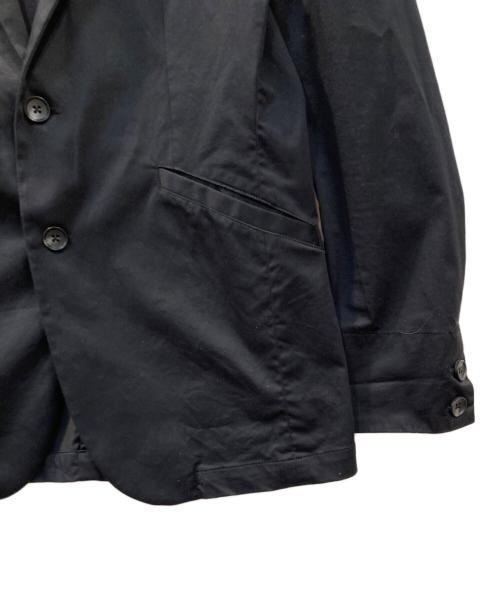 HIDE AWAYS NICOLE（ハイダウェイ二コル）HIDE AWAYS NICOLE (ハイダウェイ二コル) コットンストレッチサテンジャケット ブラック サイズ:46の古着・服飾アイテム