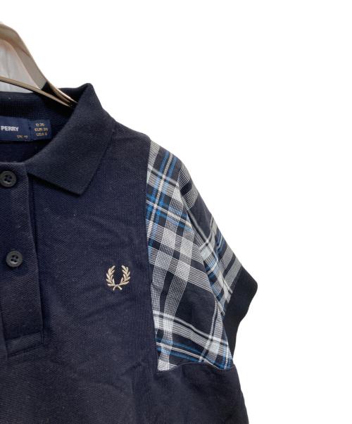 FRED PERRY（フレッドペリー）FRED PERRY (フレッドペリー) チェックパッチワンピース ネイビー サイズ:10の古着・服飾アイテム