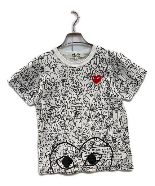PLAY COMME des GARCONS（プレイコムデギャルソン）PLAY COMME des GARCONS (プレイコムデギャルソン) Matt Groening (マット・グレイニング) プリントTシャツ ホワイト サイズ:Sの古着・服飾アイテム