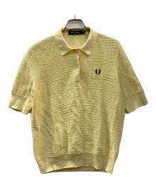 FRED PERRY（フレッドペリー）の古着「Textured Knit Polo Shirt ポロシャツ」｜イエロー