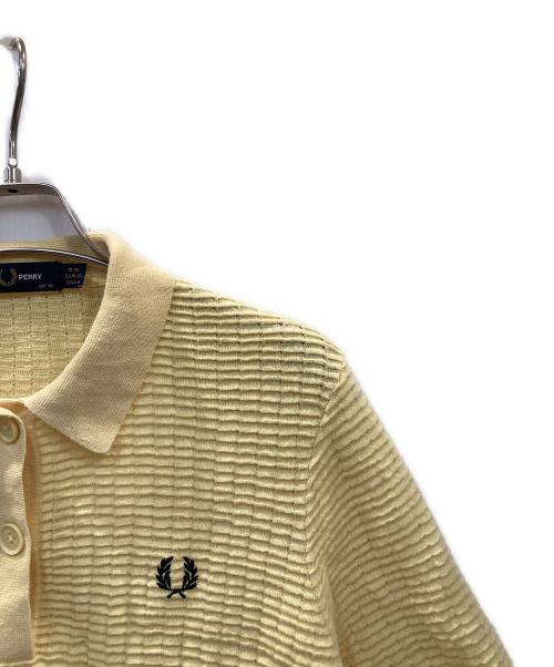 FRED PERRY（フレッドペリー）FRED PERRY (フレッドペリー) Textured Knit Polo Shirt ポロシャツ イエロー サイズ:10の古着・服飾アイテム