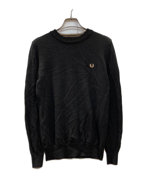 FRED PERRY（フレッドペリー）FRED PERRY (フレッドペリー) TIPPED CREW NECK SWEATER ブラック サイズ:8の古着・服飾アイテム