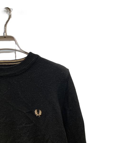 FRED PERRY（フレッドペリー）FRED PERRY (フレッドペリー) TIPPED CREW NECK SWEATER ブラック サイズ:8の古着・服飾アイテム