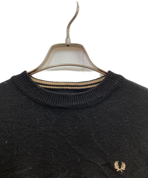 FRED PERRY（フレッドペリー）FRED PERRY (フレッドペリー) TIPPED CREW NECK SWEATER ブラック サイズ:8の古着・服飾アイテム