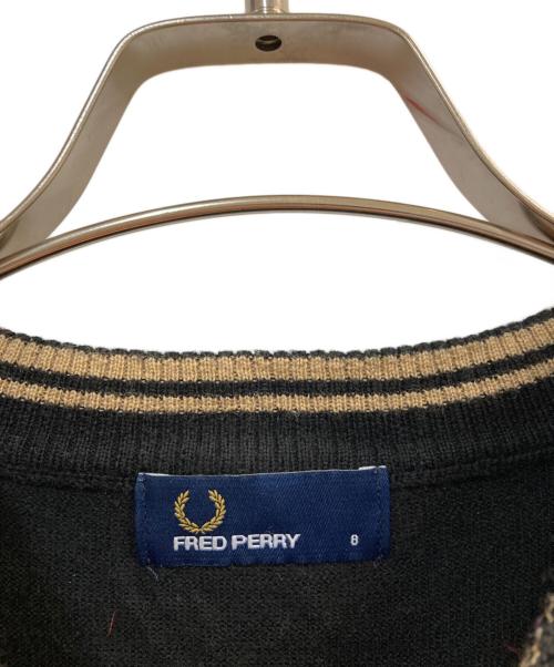 FRED PERRY（フレッドペリー）FRED PERRY (フレッドペリー) TIPPED CREW NECK SWEATER ブラック サイズ:8の古着・服飾アイテム