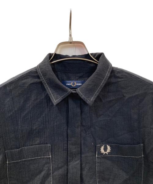 FRED PERRY（フレッドペリー）FRED PERRY (フレッドペリー) Sheer Shirt ブラック サイズ:10の古着・服飾アイテム