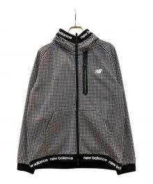 NEW BALANCE GOLF（ニューバランス ゴルフ）の古着「ダンボールニットパーカー」｜ブラック×ホワイト