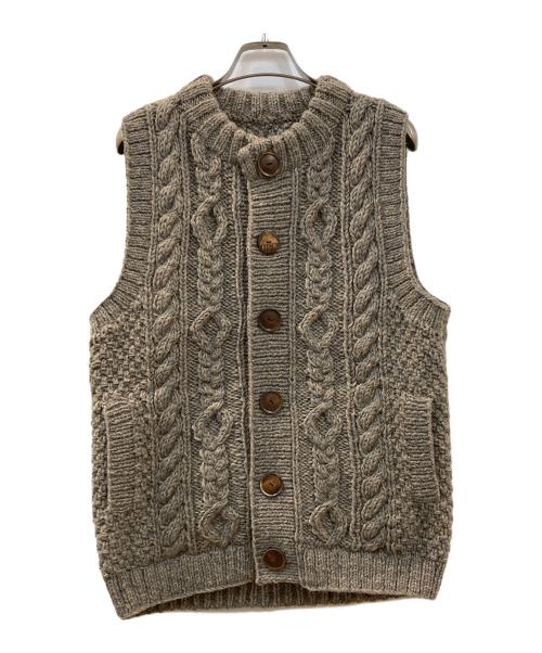 CAMBIO（カンビオ）CAMBIO (カンビオ) HIMALAYAN CLIMBER'S HAND-KNIT  ニットベスト カーキ サイズ:Ｍの古着・服飾アイテム