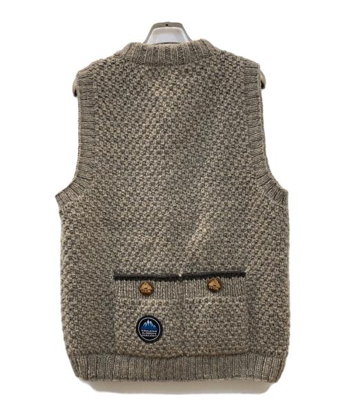 CAMBIO（カンビオ）CAMBIO (カンビオ) HIMALAYAN CLIMBER'S HAND-KNIT  ニットベスト カーキ サイズ:Ｍの古着・服飾アイテム