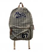 POLO RALPH LAURENポロ・ラルフローレン）の古着「ロゴワッペンキャンバスリュック」｜グレー