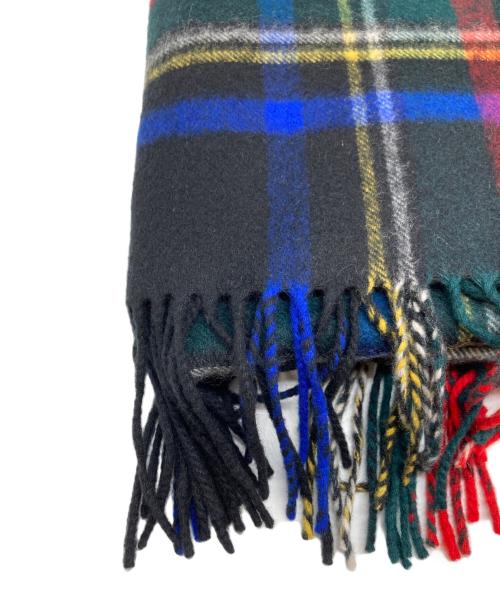 JOHNSTONS OF ELGIN（ジョンストンズオブエルガン）JOHNSTONS OF ELGIN (ジョンストンズオブエルガン) カシミヤ大判ストール ブラック×レッドの古着・服飾アイテム