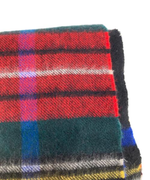 JOHNSTONS OF ELGIN（ジョンストンズオブエルガン）JOHNSTONS OF ELGIN (ジョンストンズオブエルガン) カシミヤ大判ストール ブラック×レッドの古着・服飾アイテム