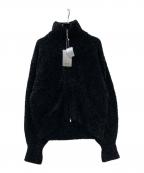 Adam et Ropeアダム エ ロペ）の古着「フラッグヤーンMIXニットカーディガン」｜ブラック