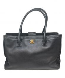 CHANEL（）の古着「エグゼクティブ キャビアスキン トートバッグ」｜ブラック