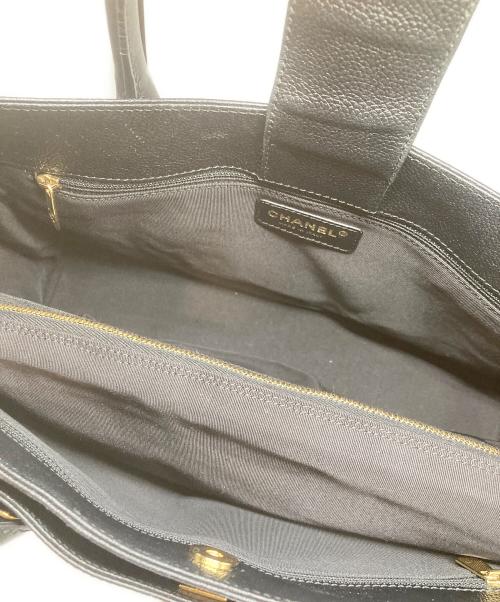 CHANEL（シャネル）CHANEL (シャネル) エグゼクティブ キャビアスキン トートバッグ ブラックの古着・服飾アイテム