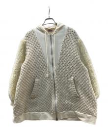 SueUNDERCOVER（スーアンダーカバー）の古着「ニットジャケット」｜ベージュ