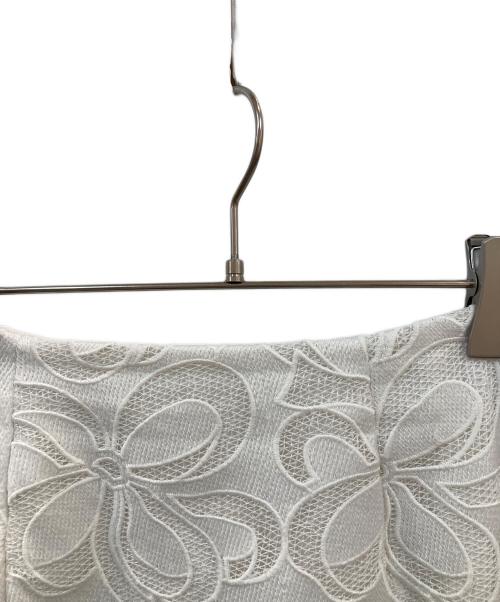 CELFORD（セルフォード）CELFORD (セルフォード) リボンレースタイトスカート ホワイト サイズ:38の古着・服飾アイテム