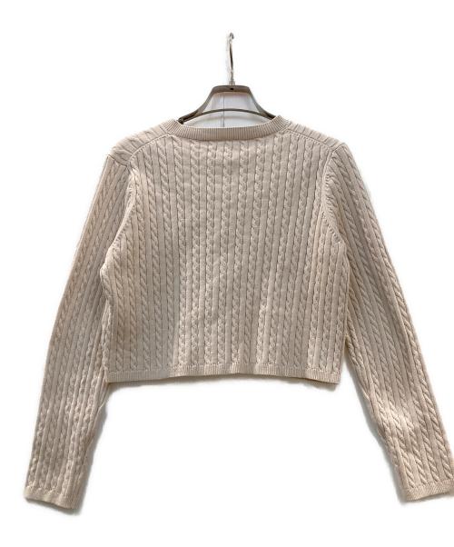 HER LIP TO（ハーリップトゥ）Her lip to (ハーリップトゥ) Essential Classic Cable Knit cardigan ベージュ サイズ:Sの古着・服飾アイテム
