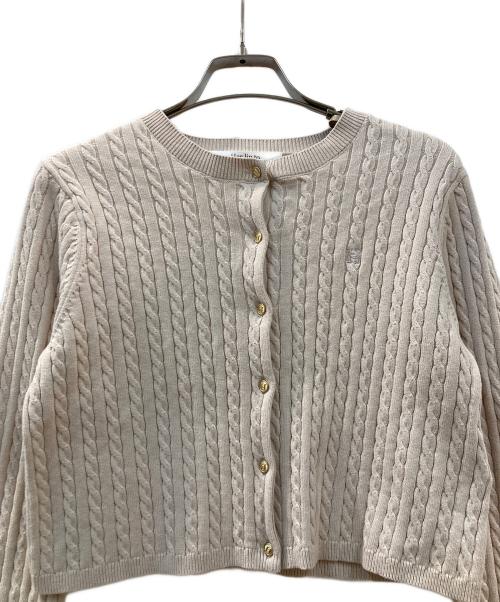 HER LIP TO（ハーリップトゥ）Her lip to (ハーリップトゥ) Essential Classic Cable Knit cardigan ベージュ サイズ:Sの古着・服飾アイテム