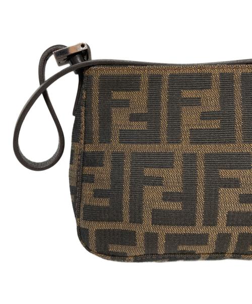 FENDI（フェンディ）FENDI (フェンディ) ズッカ柄 アクセサリーポーチ ブラウン×ブラックの古着・服飾アイテム