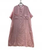 Spick and Spanスピック＆スパン）の古着「ワッシャーマキシボリューム ワンピース」｜ピンク