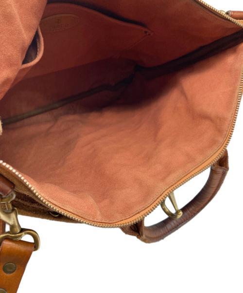 vasco（ヴァスコ）vasco (ヴァスコ) レザーヘルメットバッグ ブラウンの古着・服飾アイテム