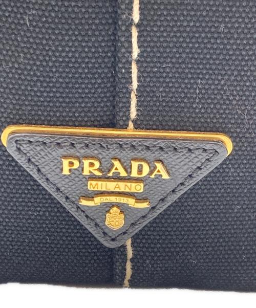 PRADA（プラダ）PRADA (プラダ) カナパ キャンバスハンドバッグ ブラックの古着・服飾アイテム