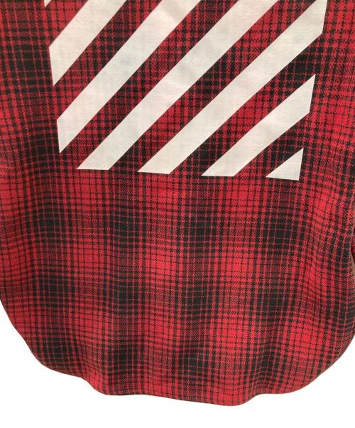 OFFWHITE（オフホワイト）OFFWHITE (オフホワイト) チェックシャツ レッド×ブラック サイズ:XSの古着・服飾アイテム