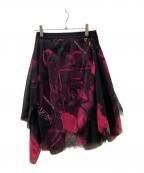 DIESELディーゼル）の古着「シフォンスカート」｜ショッキングピンク