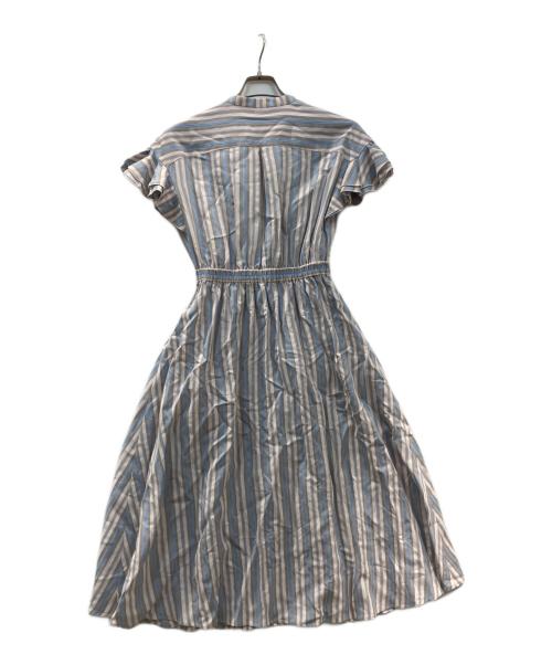 ANAYI（アナイ）ANAYI (アナイ) ドビーストライプ ラッフル ワンピース ピンク サイズ:36の古着・服飾アイテム