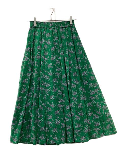 ANAYI（アナイ）ANAYI (アナイ) 花柄フリルシフォンスカート グリーン サイズ:36の古着・服飾アイテム