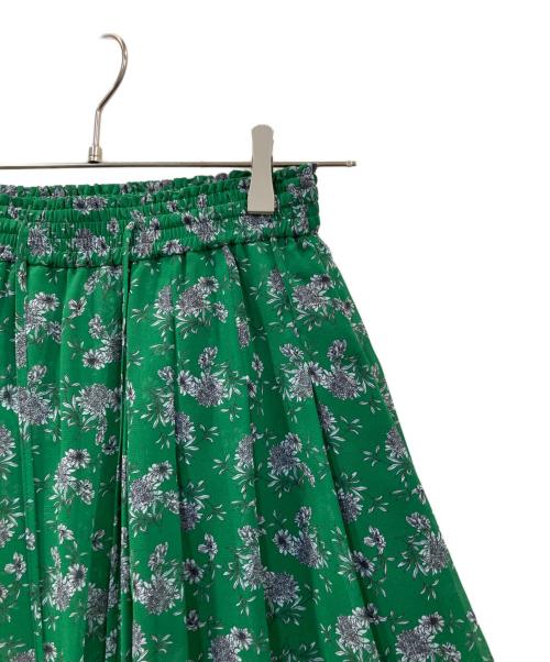 ANAYI（アナイ）ANAYI (アナイ) 花柄フリルシフォンスカート グリーン サイズ:36の古着・服飾アイテム