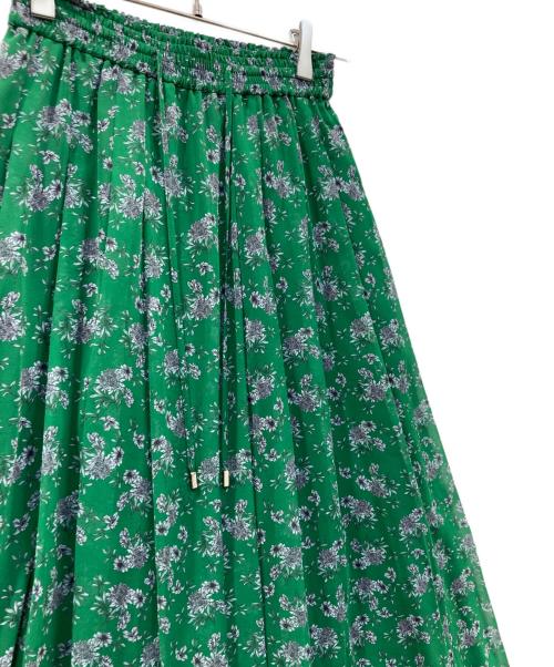 ANAYI（アナイ）ANAYI (アナイ) 花柄フリルシフォンスカート グリーン サイズ:36の古着・服飾アイテム