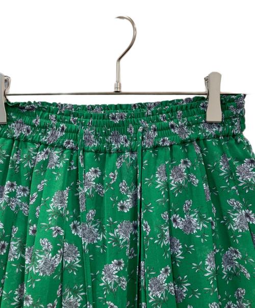 ANAYI（アナイ）ANAYI (アナイ) 花柄フリルシフォンスカート グリーン サイズ:36の古着・服飾アイテム