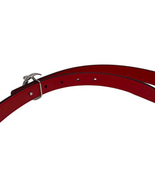 Christian Louboutin（クリスチャン・ルブタン）Christian Louboutin (クリスチャン・ルブタン) CLロゴグリッターベルト シルバー サイズ:85/34の古着・服飾アイテム