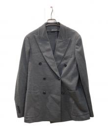 TOMORROW LAND（トゥモローランド）の古着「ウールナイロン ダブルブレステッド6Bジャケット DONDI」｜グレー