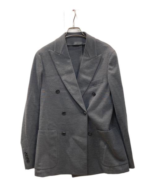 TOMORROW LAND（トゥモローランド）TOMORROW LAND (トゥモローランド) ウールナイロン ダブルブレステッド6Bジャケット DONDI グレー サイズ:46の古着・服飾アイテム