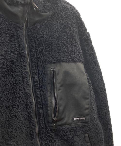 DRESSTERIOR（ドレステリア）DRESSTERIOR (ドレステリア) ジップアップ ボアフリースミリタリーブルゾン ブラック サイズ:Sの古着・服飾アイテム